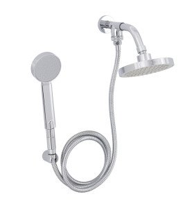 Ducha com Chuveirinho Redonda Parede Cromada R150 Eden Docol