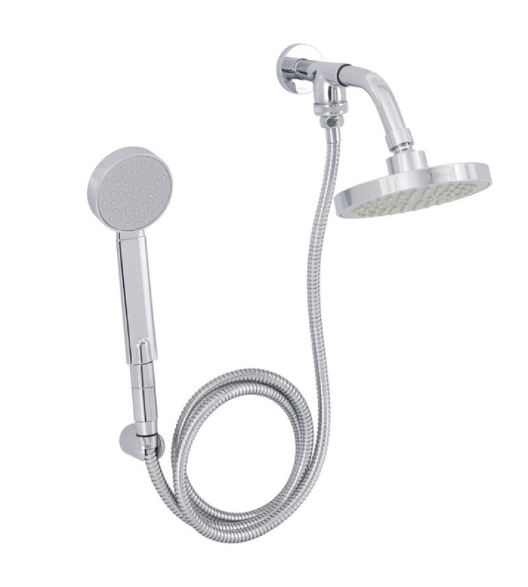 Ducha com Chuveirinho Redonda Parede Cromada R150 Eden Docol