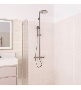 Ducha com Coluna Monocomando Redonda 3 Jatos Cromada Sensea