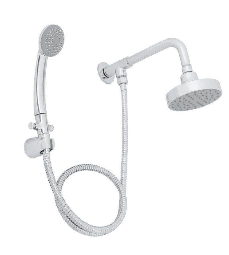 Ducha com Chuveirinho Redonda Parede Cromada Floki Sensea