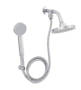 Ducha com Chuveirinho Redonda Parede Cromada R150 Eden Docol