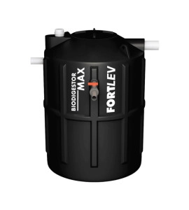 Fossa Séptica Biodigestor 1.500L 1,78mx1,30m Preto Polietileno Fortlev