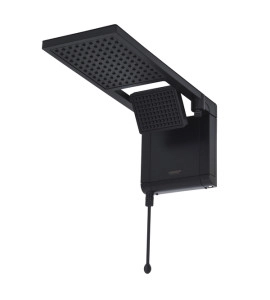 Chuveiro Elétrico Eletrônico 127V (110V) 5500w Preto Fosco Quadrado Acqua Duo Ultra Lorenzetti