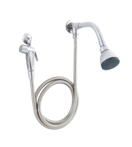 Ducha com Chuveirinho Redonda Parede Cromada Charlotte Sensea