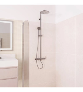 Ducha com Coluna Monocomando Redonda 3 Jatos Cromada Sensea